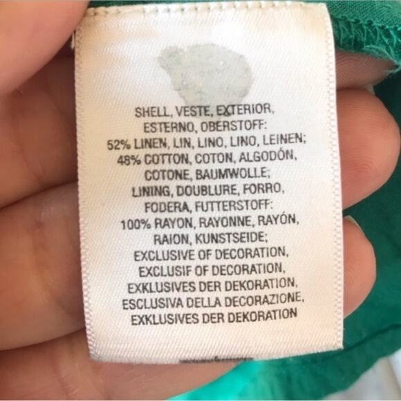 Anthropologie Maeve Pippa Embroidered Swing Dress Green Small - Picture 9 of 13